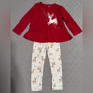 Carters - Toddler Girl Christmas Outfit! EUC, only worn once for pictures.
